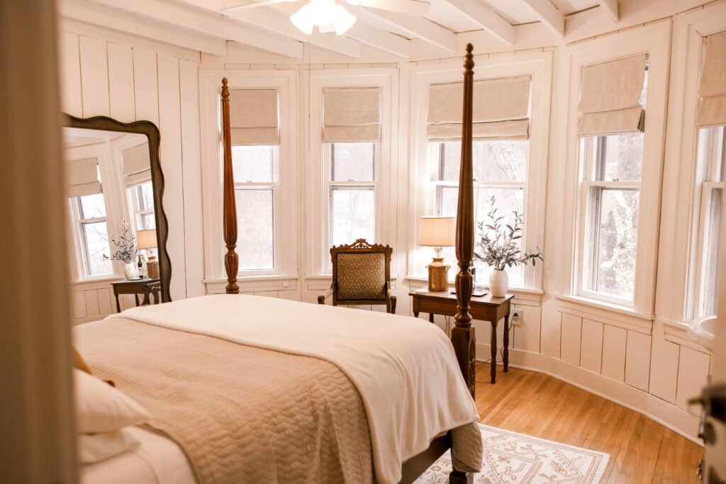 Sunrise Serenity guest room at our Charlottesville Bed and Breakfast near Wintergreen Resort